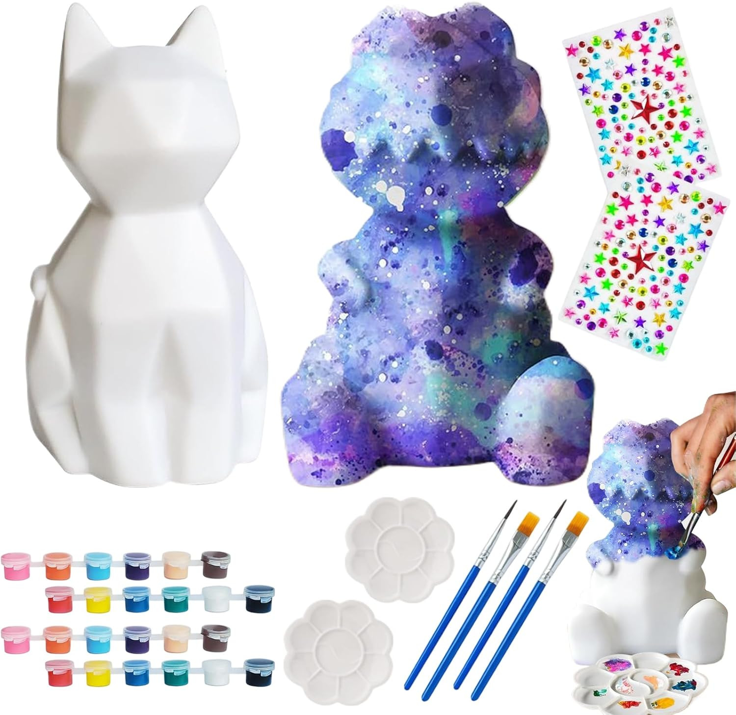 Laboratorio Artistico Gatto Luminoso | Kit Didattico per Bambine