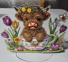 2D Acrylic Cow Diamond Painting Fully Finished Home Decor