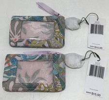 Vera Bradley Zip ID Case Rain Forest Canopy LOT OF 2