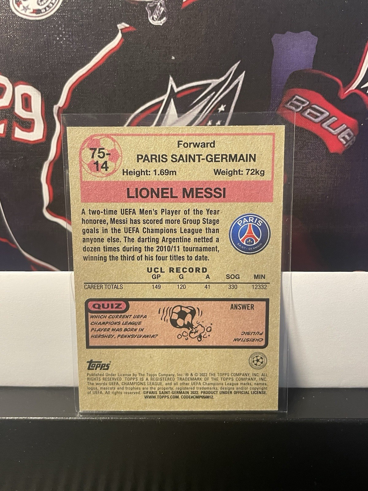LIONEL MESSI 2021-22 TOPPS UEFA CHAMPIONS LEAGUE 1975 TOPPS #75-14 view 2