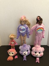 2Barbie  Chelsea CUTIE REVEAL CARE BEARS monkey Costume And Dolls Not complete