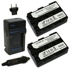Replacement for Sony NP-FM50 Battery 2-Pack, 1700mAh and Charger