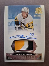 2019-20 UD The Cup Rookie Patch Auto RPA /249 - TEDDY BLUEGER #96 Pens