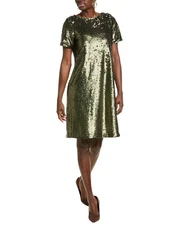 Anne Klein Sequin T-Shirt Dress Women's