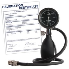 Baker B1600-NIST Squeeze Bulb Pressure Calibrator, 0 to 160 inH sup 2 /sup O