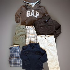 GAP Boys 2 Toddler Button Down Khakis Shorts Hoodie brown Gap 7 Pieces Baby