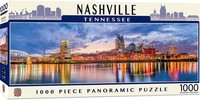Masterpieces - 1000 Piece Jigsaw Puzzle, Nashville Skyline Panoramic (Us Import)