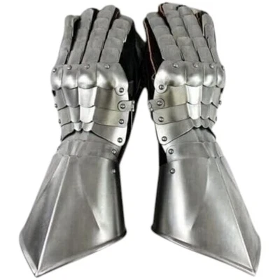 Knight Medieval Gauntlets Metal Glove Plate LARP Reenactment Cosplay Armor gifts - image 1 of 4