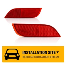 Left Driver + RH Passenger Rear Bumper Reflector For 2012-2016 Subaru Impreza US