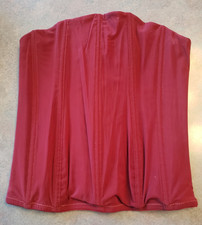 Women  s Corset Bustier Burgundy Back Lace Size M