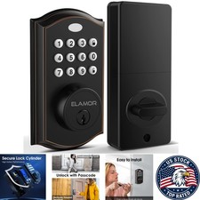 Keyless Entry Electronic Deadbolt Lock - Waterproof, 50 Codes, Easy Install
