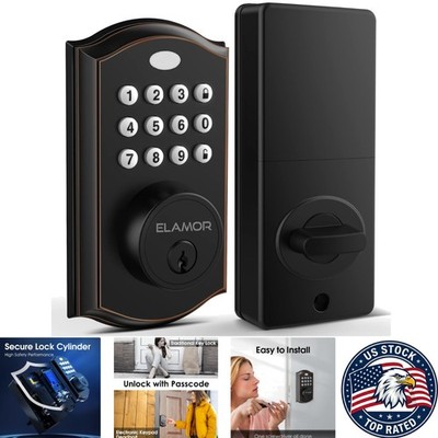 Keyless Entry Electronic Deadbolt Lock - Waterproof, 50 Codes, Easy Install