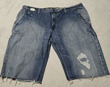 Y2K MENS ARTFUL DODGERS LIGHT BLUE DENIM SKATE SHORTS BAGGY JORTS SIZE 40