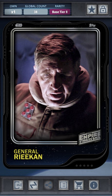Star Wars Card Trader 2025 Series 1 Tier 8 Base General Rieekan Black 75cc