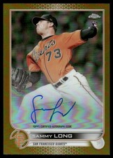 2022 Topps Chrome Rookie Autographs Gold Refractors #RASL Sammy Long Auto /50 BB