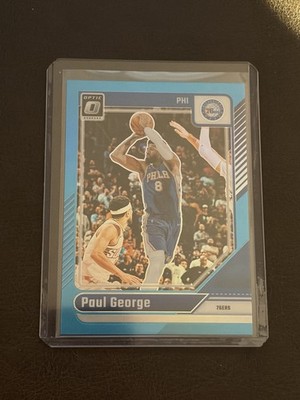 2024-25 Donruss Optic Basketball Paul George Aqua Prizm SP /225 - Philly 76ers