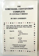 The Lebensohl Convention Complete in Contract Bridge - Ron Andersen  - VG  pb