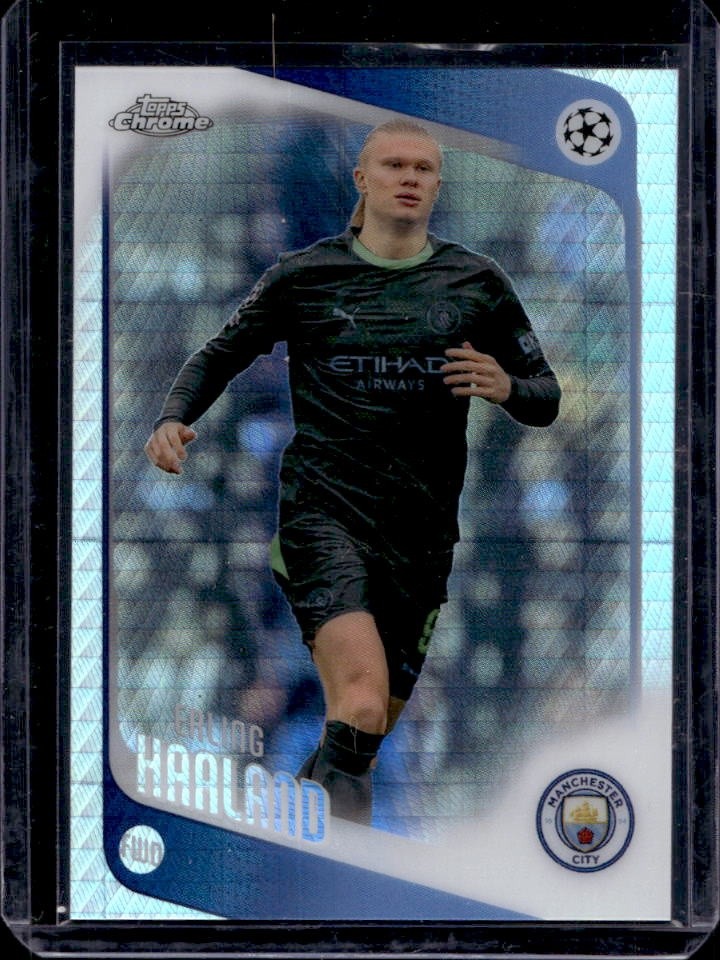 2025-26 Topps Chrome UEFA Erling Haaland Prism Refractor #181 Man City