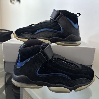 Nike Air Penny IV 4 Black Atlantic Blue 2016 Mens Size 10 864018-001 Sneakers