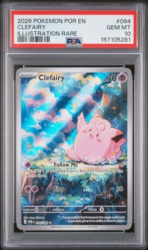 2026 POKEMON POR EN-PERFECT ORDER ILLUSTRATION RARE #094 CLEFAIRY PSA 10