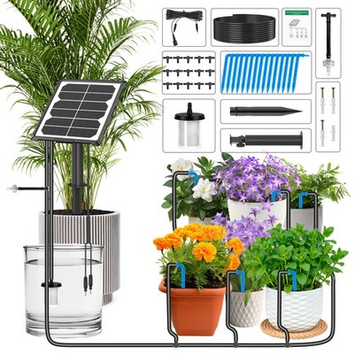 Solar dünn Bewässerungssystem Automatisch Plant Drip Irrigation Watering Patio 