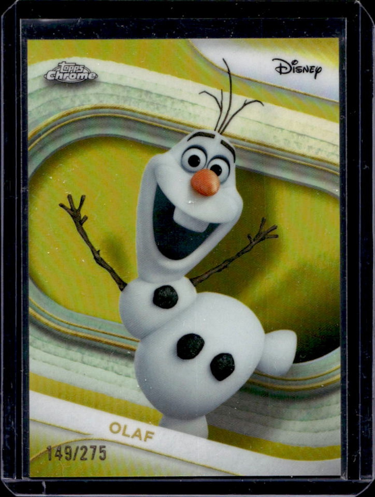 Olaf 2025 Topps Chrome Disney #113 Yellow Refractor /275 Price