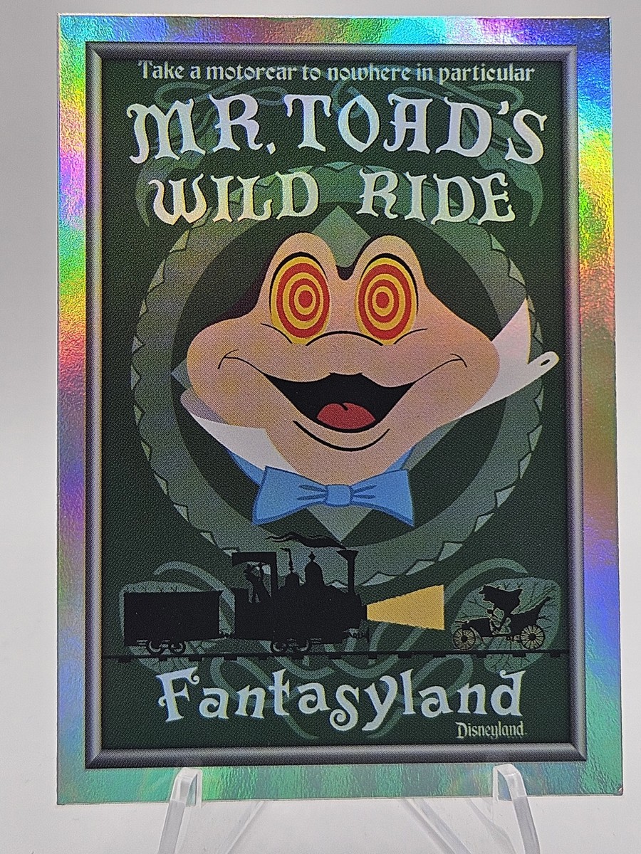 トードのワイルドライド　ピンバッジ　LE500 ドナルドダック 2025 Topps Disneyland 70th #P-3 Mr Toads Wild Ride Posters Rainbow