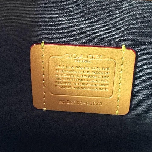 COACH CJ833 Signature denim backpack 21 new and unused Leather Black - Picture 10 of 12