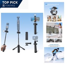 PX05 Selfie Stick Auto Open Tripod for DJI Osmo Pocket Insta360 Action Cameras