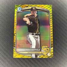 Kash Mayfield - 2025 Bowman Chrome Draft - Yellow Reptilian /75 - Prospect/RC