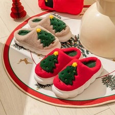 Women'S Christmas Slippers Winter House Shoes Christmas- Plush Lined Interior