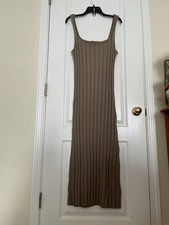 NWT Free People Santos Sleeveless Midi Sweater Dress In Olive Stone Size XL