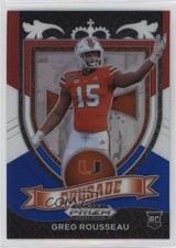 2021 Panini Prizm Draft Picks Crusade Red White & Blue Greg Rousseau #179 0g8o