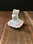 Vintage 70’s Avon MilkGlass "Sitting Pretty" Cat On Pillow Perfume Vanity Bottle