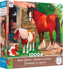 1000 Piece Puzzle Adults Horse Buddies Animal Nature Jigsaw Colorful Art 26x19