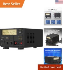 30 Amp Adjustable Power Supply - Compact AC-to-DC Converter with Cooling Fan