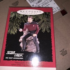 1996 Commander William T Riker Hallmark Ornament Star Trek The Next Generation