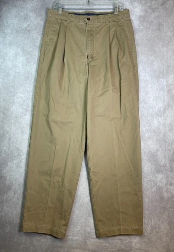 VINTAGE Dockers Chino Pants Mens 32x30 Khaki Doubl