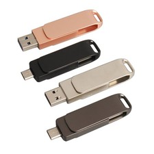 USB Flash Drive U Disk Metal Swivel Memory Stick Type-C USB C Stick