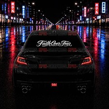 Faith Over Fear Back Or Front Window Windshield Kdm Jdm Euro Decal Sticker Faith Over Fear Back Or Front Window Windshield Kdm Jdm Euro Decal Sticker