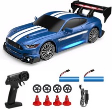 RC Drift Car with LED Lights, 1:24 4WD 2.4GHz Remote Control Car for Kids Adults
