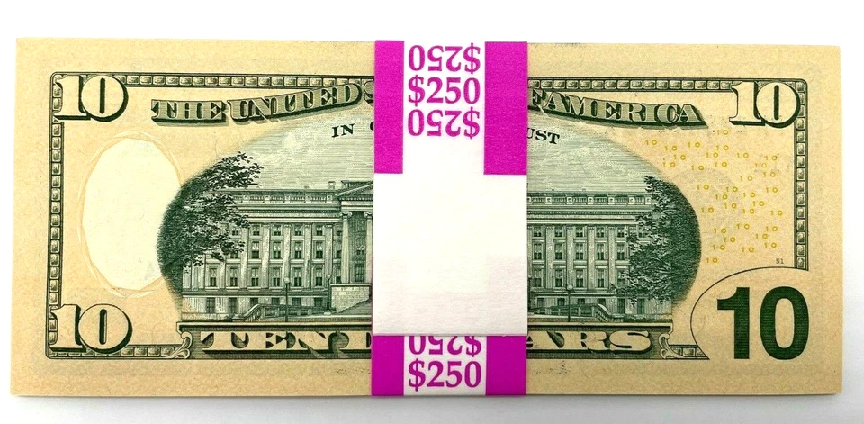 NEW Uncirculated TEN Dollar Bills Series 2017A $10 Sequential Notes Lot of 25 - Image 2 of 4