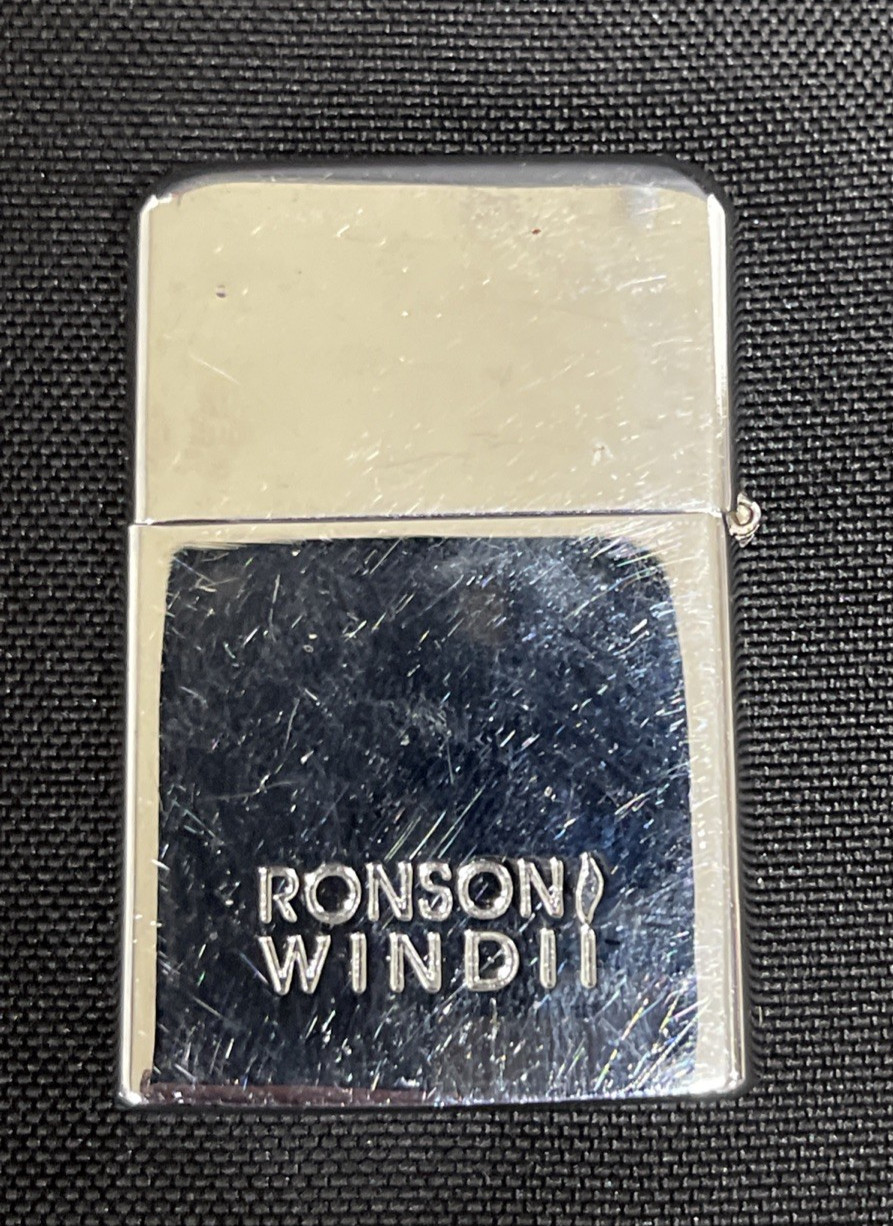 Vintage Ronson Wind II Windproof Flip-Top Refillable Chrome 