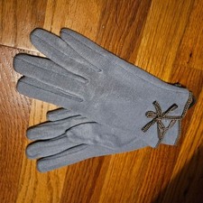 NEW Super Cute Retro Style Soft Warm Lightweight Wool Short Gloves w/ Bow Accent