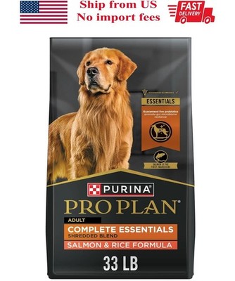 Purina Pro Plan Complete Essentials Shredded Blend Salmon Rice Dry Dog Food 33lb