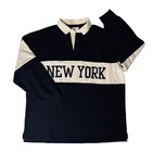 New ListingAmerican Eagle New York Rugby Shirt Long Sleeve Mens L Top Black White Stripe