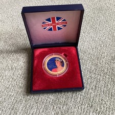 Commemorative Golden Coin / Token Diana Princess Of Wales 1961-1997 in box BNOT
