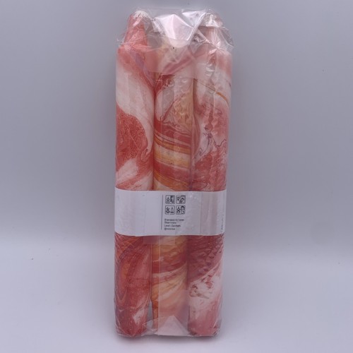 NORDTRICE Marbled Swirl 8" Taper Candles Set of 3 Hand Decorated Denmark NIB - Picture 2 of 6