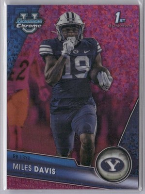 Miles Davis 1st Prospect 2023 Bowman U Chrome Fuschia Mini-Diamond 69/150 BYU