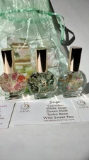 The Sage Lifestyle Floral Fragrance Trio Turquoise/Sage/Rose Quartz NEW 3x 0.5oz